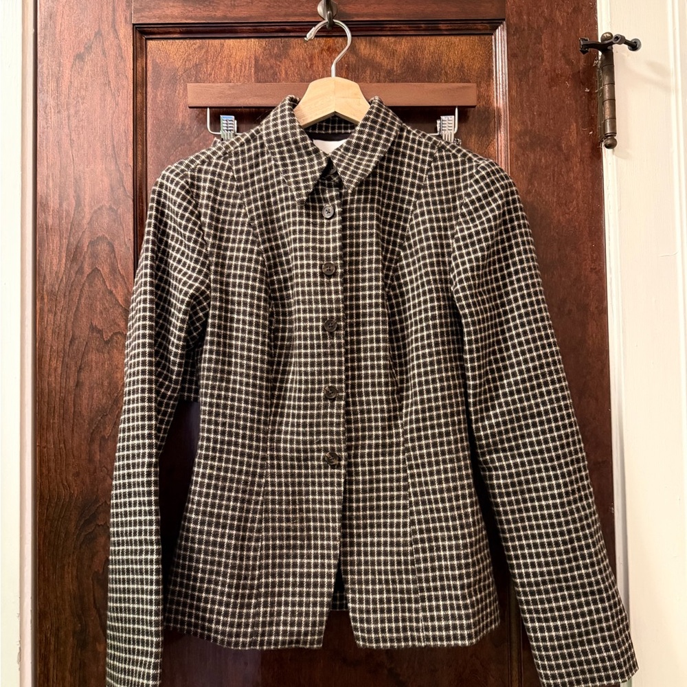 Reformation Brown Checked Mini Skirt and Suit Set - Picture 4 of 6
